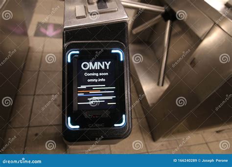 An OMNY Tap and Go Screen, NYC Subway Editorial Stock Image - Image of ...