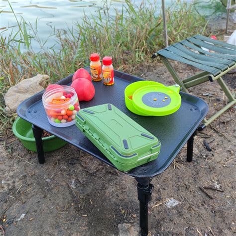 PVC Fishing Bait Table Extendable Legs Carp Coarse Terminal Tackle Storage Table | eBay