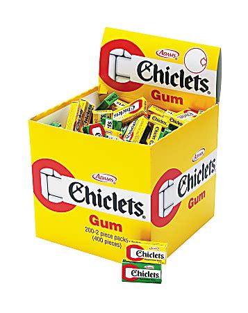 Chiclets Chewing Gum Assorted Flavors 1.8 Lbs Box Of 200 - Office Depot