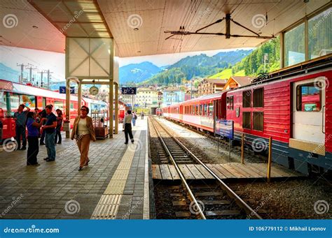 CHUR, SWITZERLAND, AUG, 20, 2010: View on Glacier Express Panoramic ...