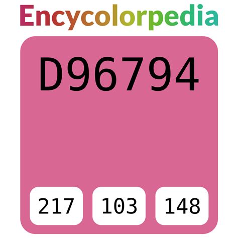 #d96794 Hex Color Code, RGB and Paints