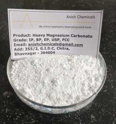 Heavy Magnesium Carbonate Cas No: 39409-82-0 at Best Price in Bhavnagar | Anish Chemicals