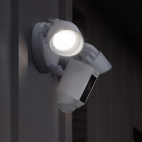 Ring Floodlight Cam - WiFi Smart Home Security Camera White - Wired - Led lights - Two way talk ...