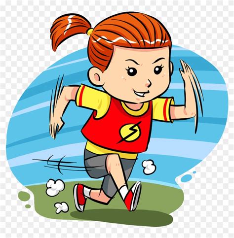 Running Cartoon Clip Art - Girl Running Cartoon - Free Transparent PNG ...