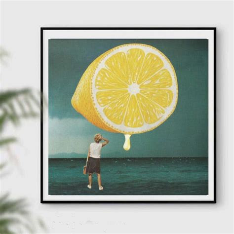 Lemon Print Lemons Art Prints Vintage Botanical Fruit Art | Etsy