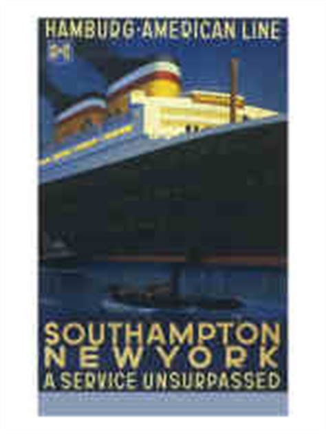 Hamburg-America Line Vintage Posters - Classic Prints of Ocean Liner Advertisements