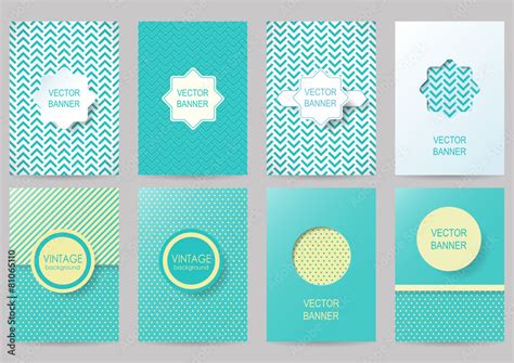 Set of brochures in vintage style Stock Vector | Adobe Stock