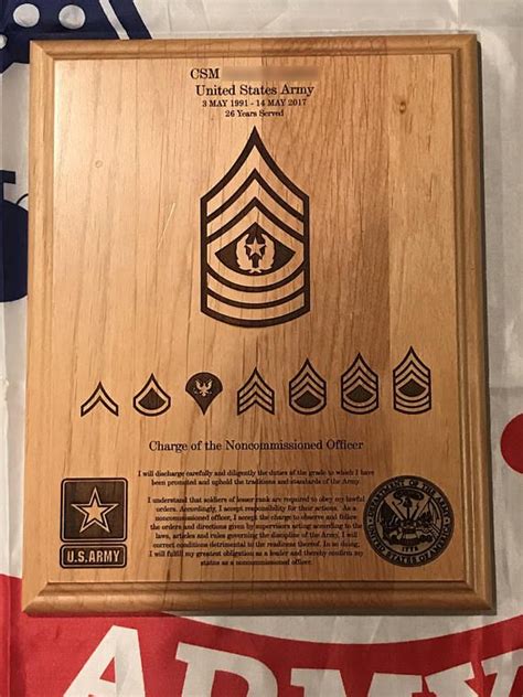 Army Promotion / Retirement Plaque USA Customized and | Etsy in 2021 | Retirement plaques ...