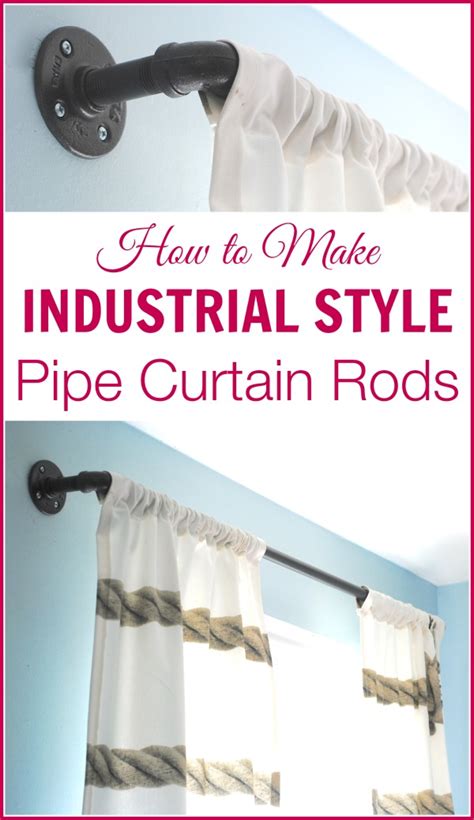 DIY Industrial Pipe Curtain Rods {Boys Room Update} - Making Lemonade