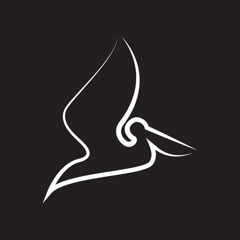 isolated fly bird pelican modern logo design vector graphic symbol icon ...