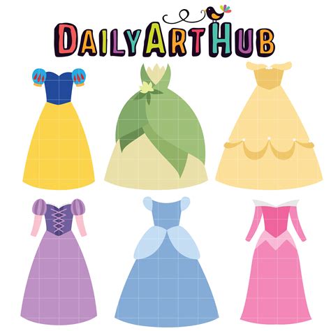 Disney Princess Dresses Svg