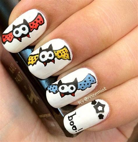 12+ Halloween Bat Nail Art Designs, Ideas & Stickers 2015 | Fabulous Nail Art Designs