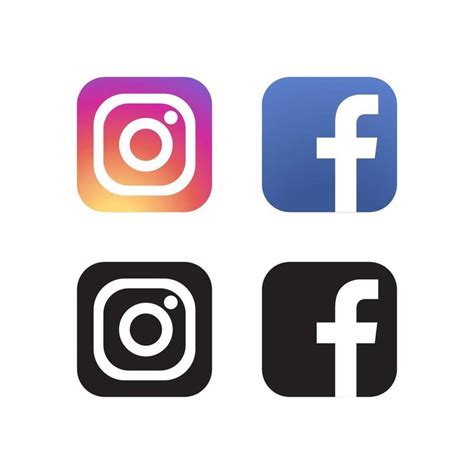 Instagram and Facebook social media icons | Social media icons, Book icons, Instagram icons