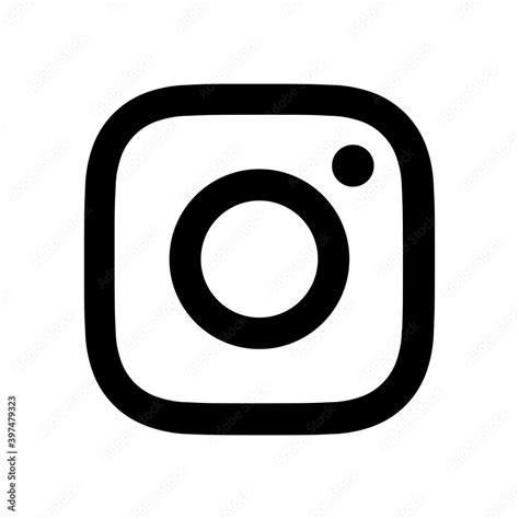 Instagram Logo - Vector - Black Silhouette Shape - Isolated. Instagram ...