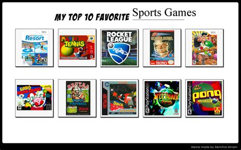 Top 10 Sports Games by ForestTheGamer on DeviantArt