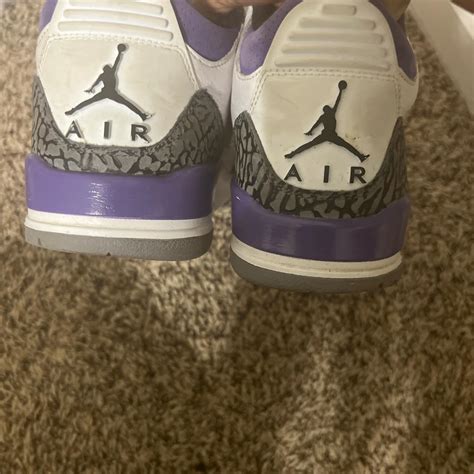 Air Jordan 3 purple Worn occasionally No box - Depop