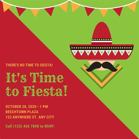 Invitations & Announcements Fiesta Kids Party Invitation Template ...