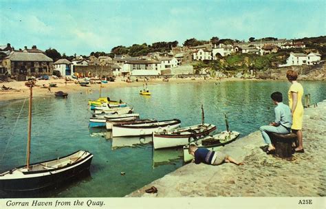 gorran haven - Twitter Search | Vintage postcard, Postcard, Quay