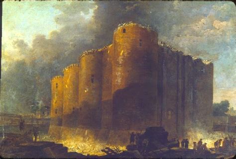 Demolition of the Bastille, painting by Hubert Robert (1733-1808), July 1789. The painting was ...