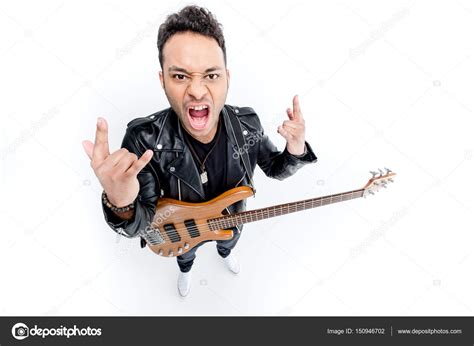 Rocker with electric guitar — Stock Photo © DmitryPoch #150946702