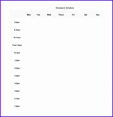 8 Excel College Schedule Template - Excel Templates - Excel Templates