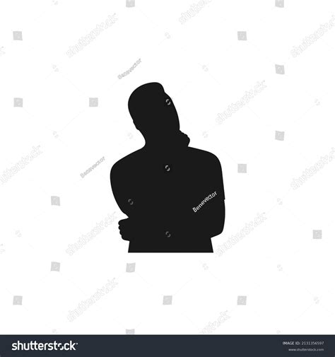 Thinking Man Black Vector Silhouette Illustration Stock Vector (Royalty Free) 2131356597 ...