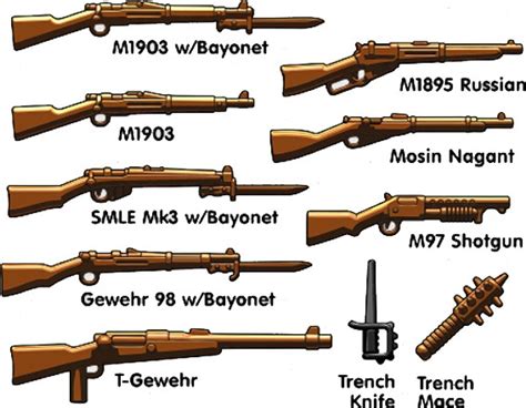 BrickArms WW1 Trench Pack 2.5 Weapons Pack - ToyWiz