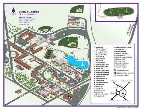 Middle Georgia State University Campus Map - Printable Map