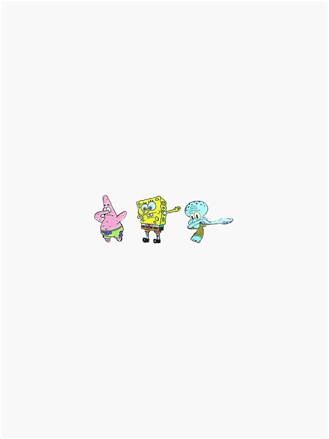 "spongebob dab" Sticker for Sale by naomisomerset | Redbubble