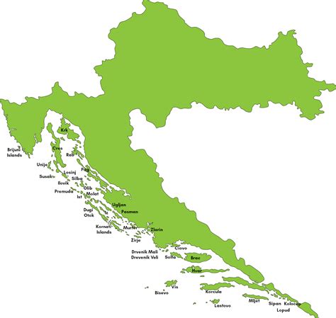 Map of the Croatian Islands - See where the islands are - Visit Croatia