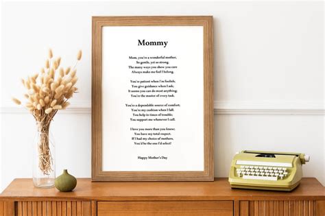 Mom You're a Wonderful Mother Poem for Mom Poem for - Etsy