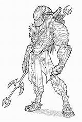 Alien Head Predator Coloring Pages  Free Printable For Kids sketch template