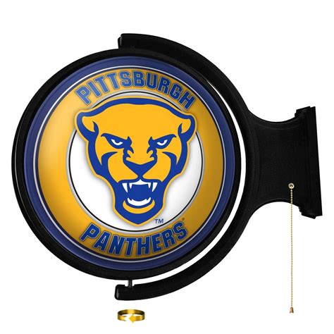 Pittsburgh Panthers Mascot Logo Rotating Lighted Wall Sign, NCPITT-115-02