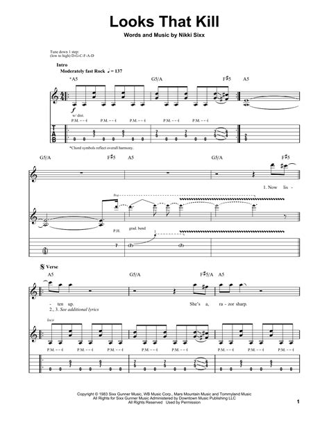 Looks That Kill by Motley Crue - Guitar Tab Play-Along - Guitar Instructor