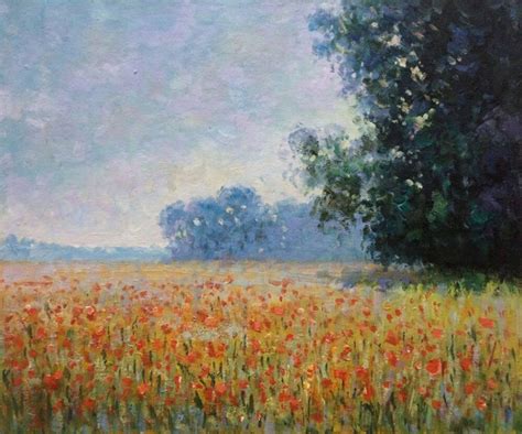 Claude Monet Reproduction Painting: Oat Field