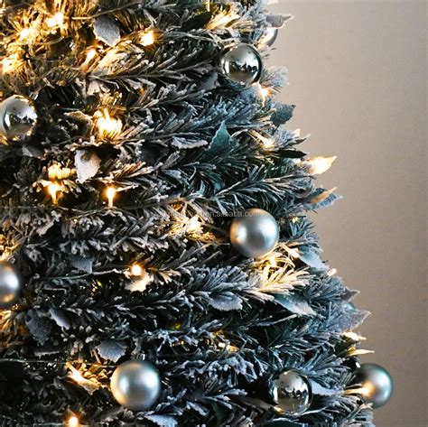 7ft Snow Flocked Pop Up Christmas Tree With Led - Buy Pre Lit Christmas Tree,Snow Christmas Tree ...