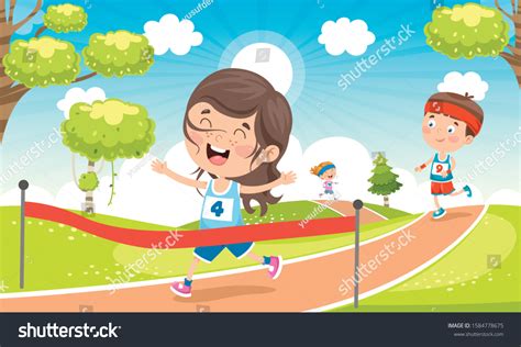 391 Kid Running Race Clipart Images, Stock Photos & Vectors | Shutterstock