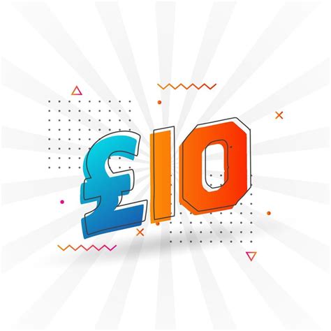 10 Pound Currency vector text symbol. 10 British Pound Money stock ...