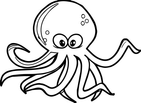 Octopus Coloring Pages Preschool Printable Drawing Kindergarten Easy Painting Kids Sheets ...