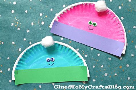 Paper Plate Winter Hat Craft Idea