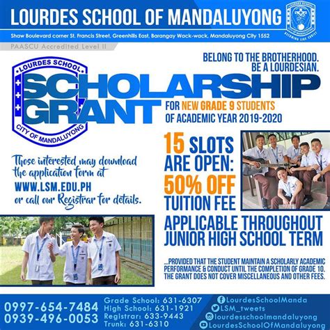 Lourdes School of Mandaluyong: Scholarships for Filipino Students | Edukasyon.ph