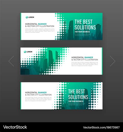 Abstract corporate horizontal web banner template Vector Image