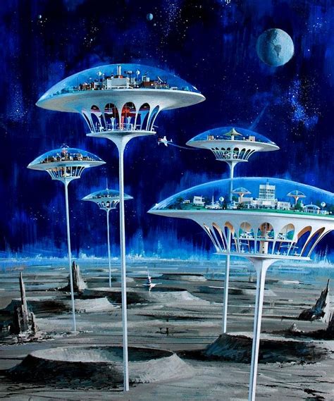 Moon Colonies by Myriac illustrated by John Berkey #MoonColonies # ...