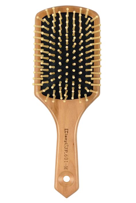 Natural Wooden Massage Hair Brush,Wood Bristle,Large Square Paddle Cushion Brush - Walmart.com