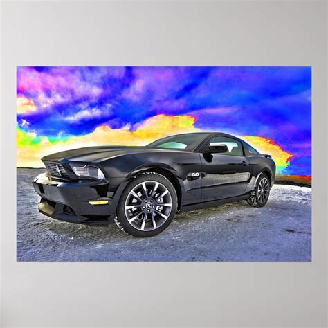 Automobile Muscle Car Mustang Poster | Zazzle