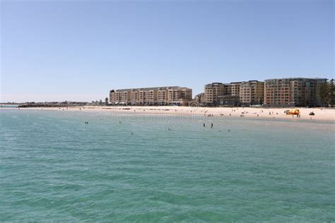 Panoramic Shot of the Glenelg Beach Adelaide in Australia Stock Photo ...