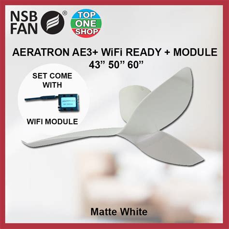 NSB FAN AERATRON AE3+/ AE3+ Wifi Ready 43 / 50 / 60 Inches DC MOTOR REMOTE CONTROL CEILING FAN ...