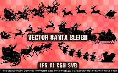 6 Vector santa sleigh Free PSD Download | FreeImages