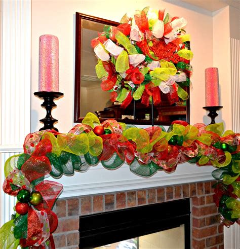 Christmas Garland Deco Mesh Garland Mantel Decoration