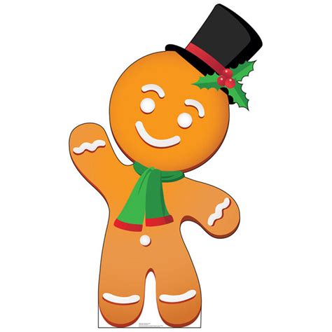 GINGERBREAD MAN 5' 5 Christmas CARDBOARD CUTOUT Standup Standee Poster ...